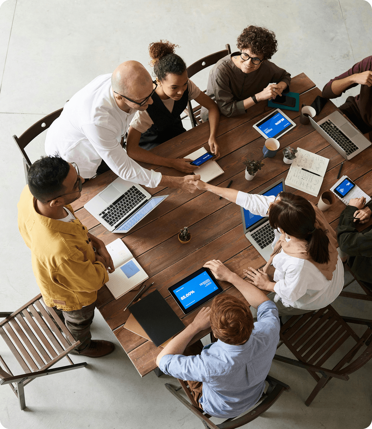 A team of digital experts collaborating on a project at Paved Digital, a digital agency in Sydney.